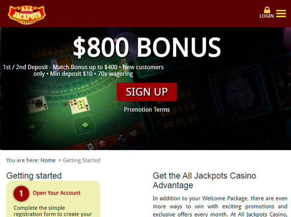 all jackpots casino $ deposit