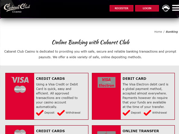 Cabaret club online casino