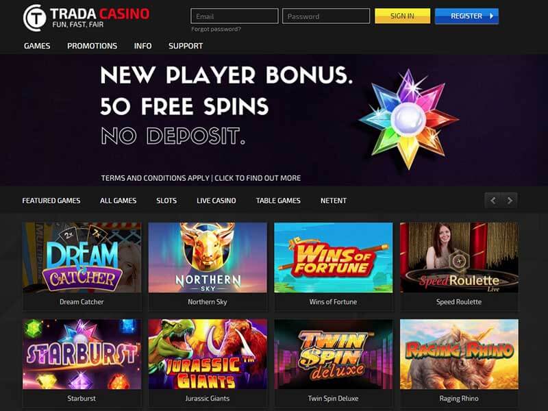 Trada Casino Bonus Codes